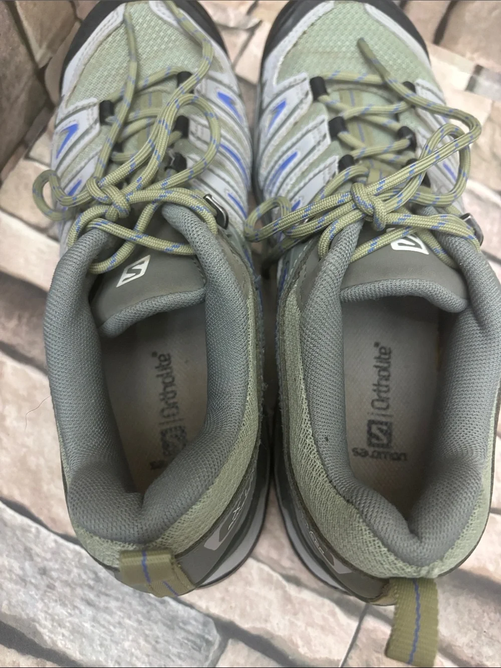 Salomon X Ultra Pioneer hiking shoes in the Oil Green